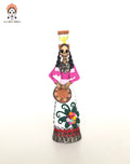 Catrina Pajarera - 12 in. - Vestido rosa and red - Made to Order Adan