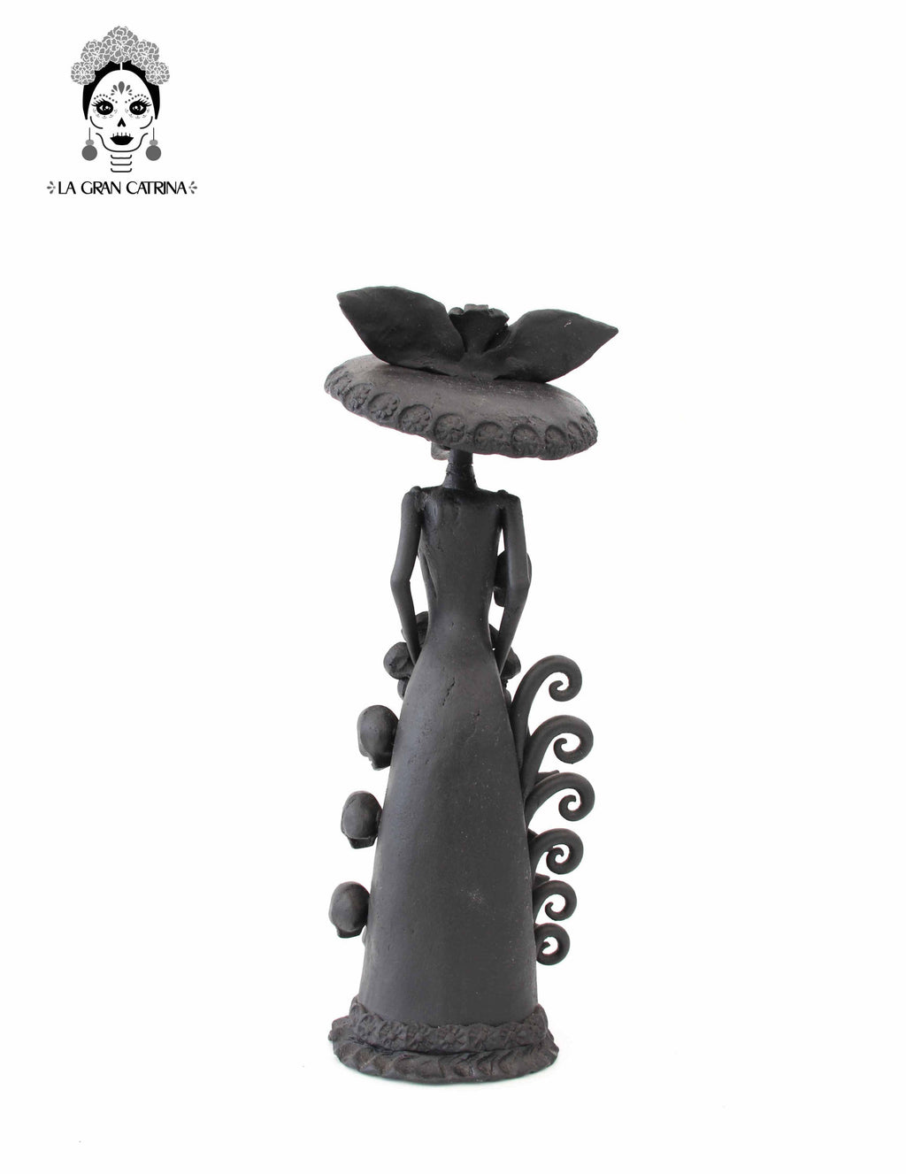 Pareja Catrinas Black Clay Handcrafted - 12 in. Pery