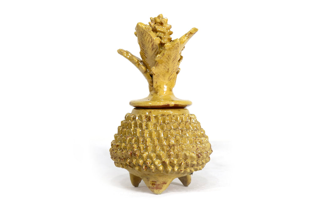 Yellow Pineapple Glazed Clay - 7.7 in. Juan Gtz