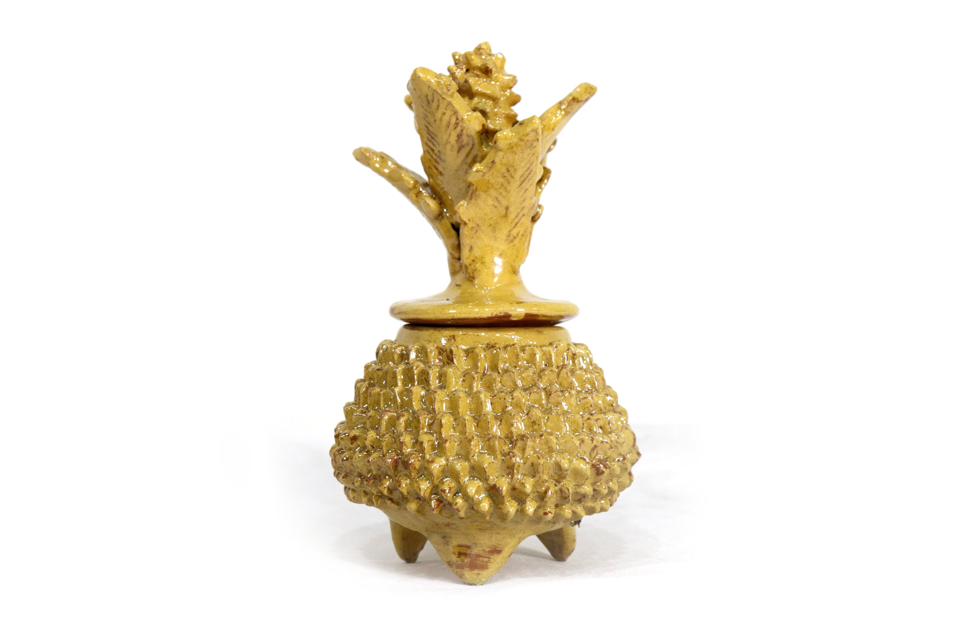Yellow Pineapple Glazed Clay - 7.7 in. Juan Gtz