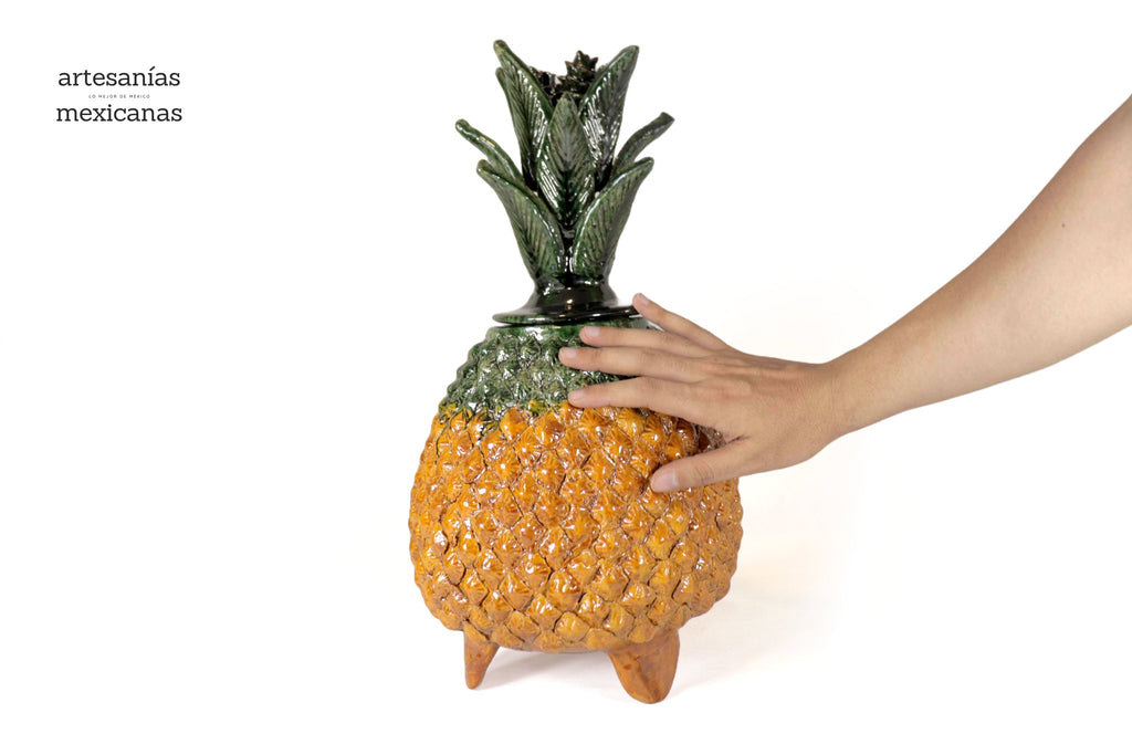 Michoacán Clay Pineapple - Pineapple natural - 18 in. Juan Gtz