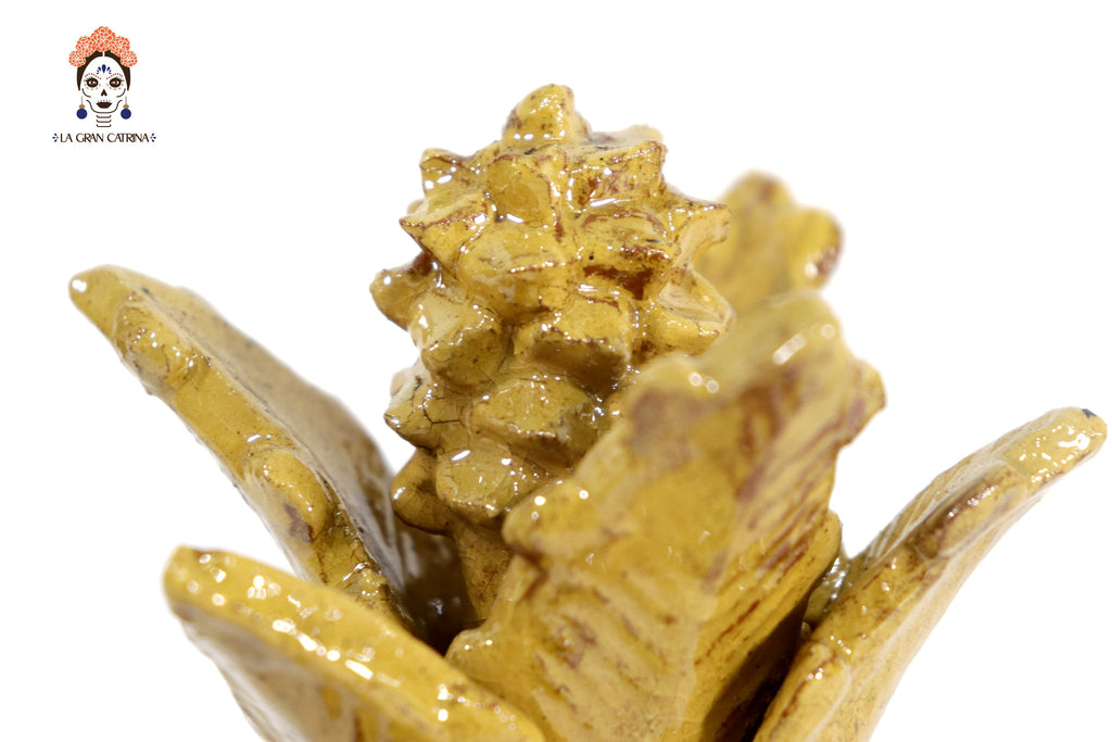 Yellow Pineapple Glazed Clay - 7.7 in. Juan Gtz