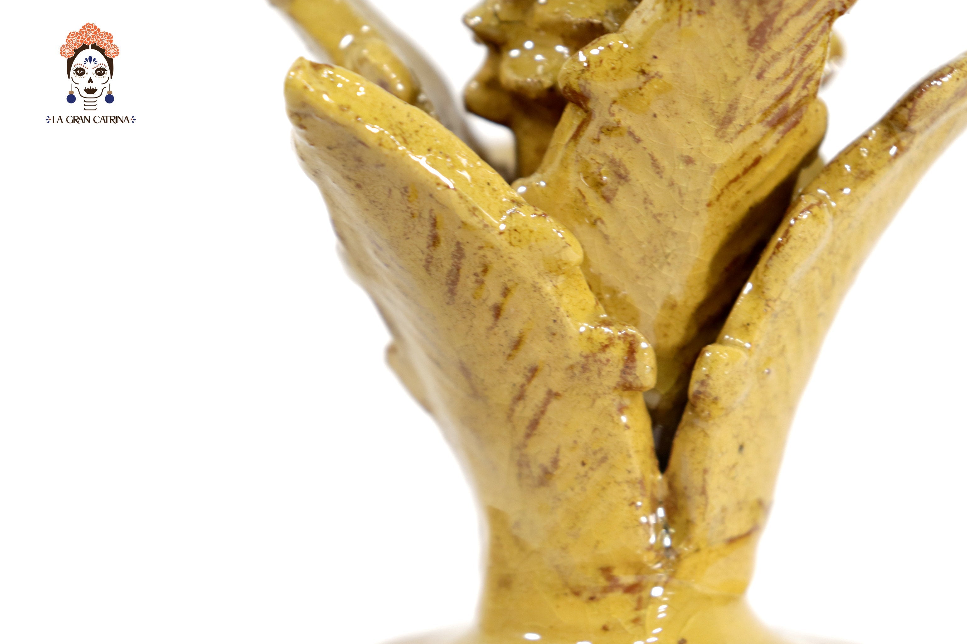 Yellow Pineapple Glazed Clay - 7.7 in. Juan Gtz