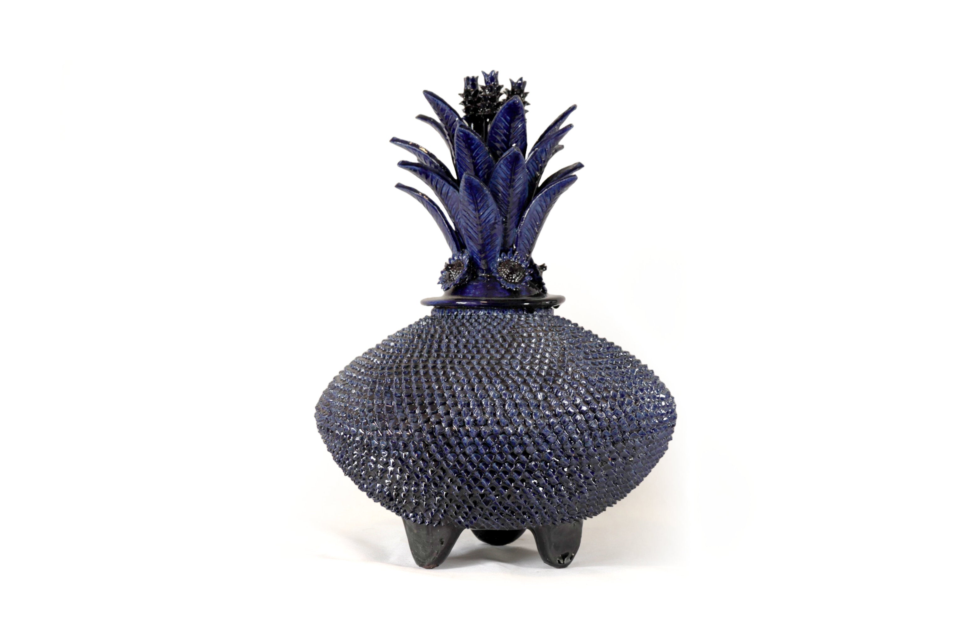 Michoacán Clay Pineapple - Saucer blue - 23 in. Chema SJG