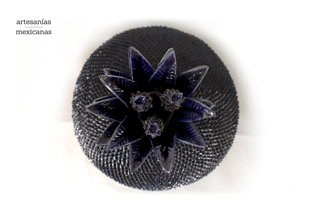 Michoacán Clay Pineapple - Saucer blue - 23 in. Chema SJG
