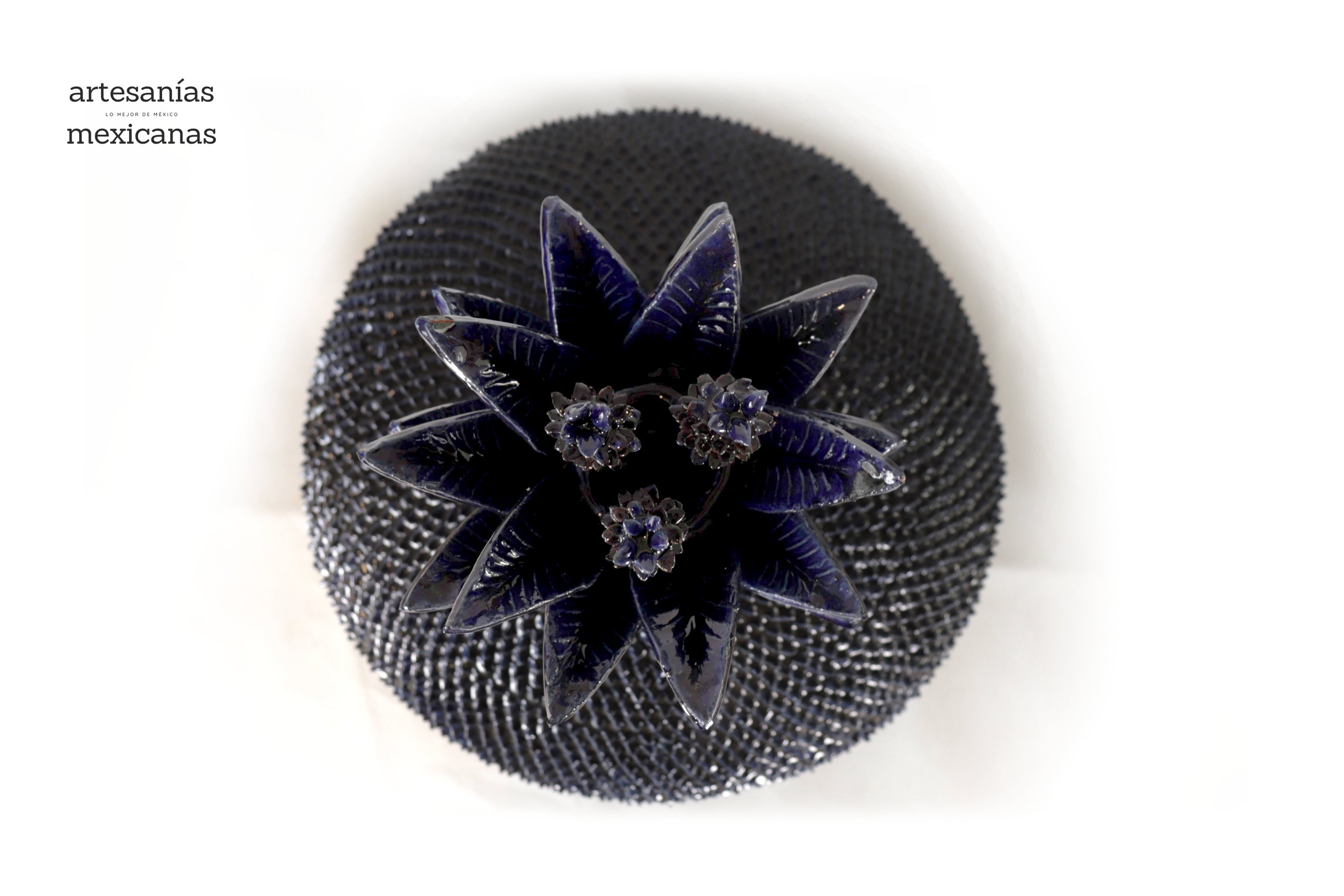 Michoacán Clay Pineapple - Saucer blue - 23 in. Chema SJG