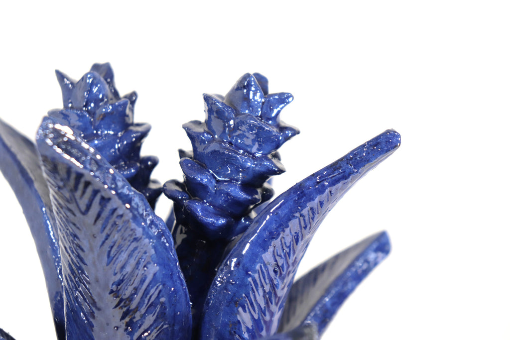 Michoacán Clay Pineapple - Blue barrel cactus - 13 in. Juan Gtz