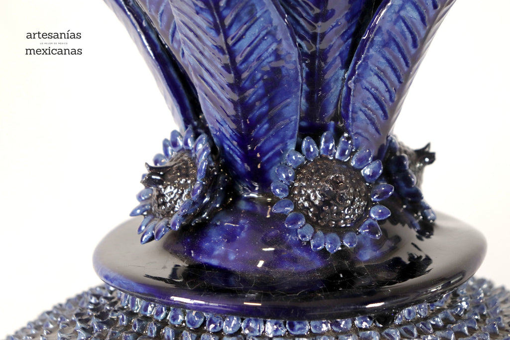 Michoacán Clay Pineapple - Saucer blue - 23 in. Chema SJG
