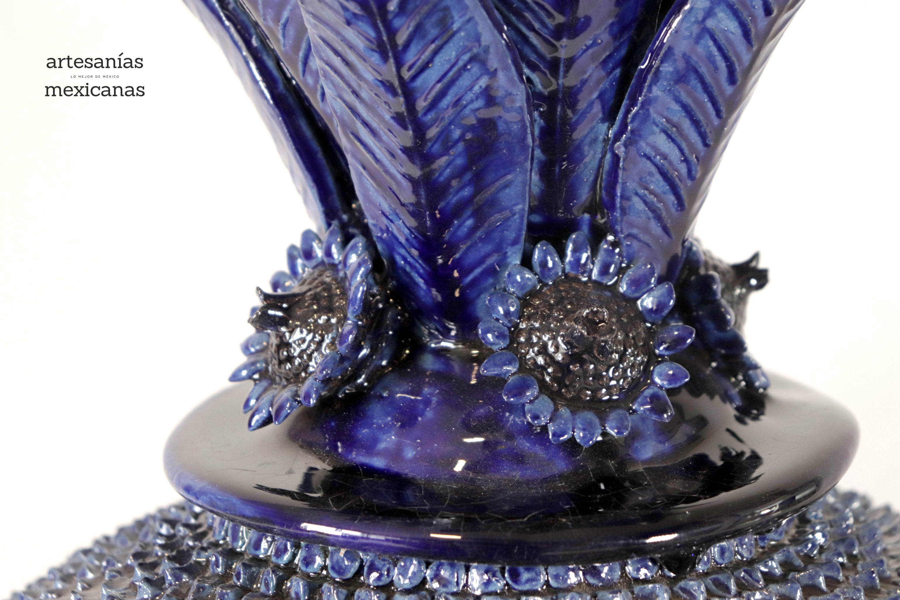 Michoacán Clay Pineapple - Saucer blue - 23 in. Chema SJG