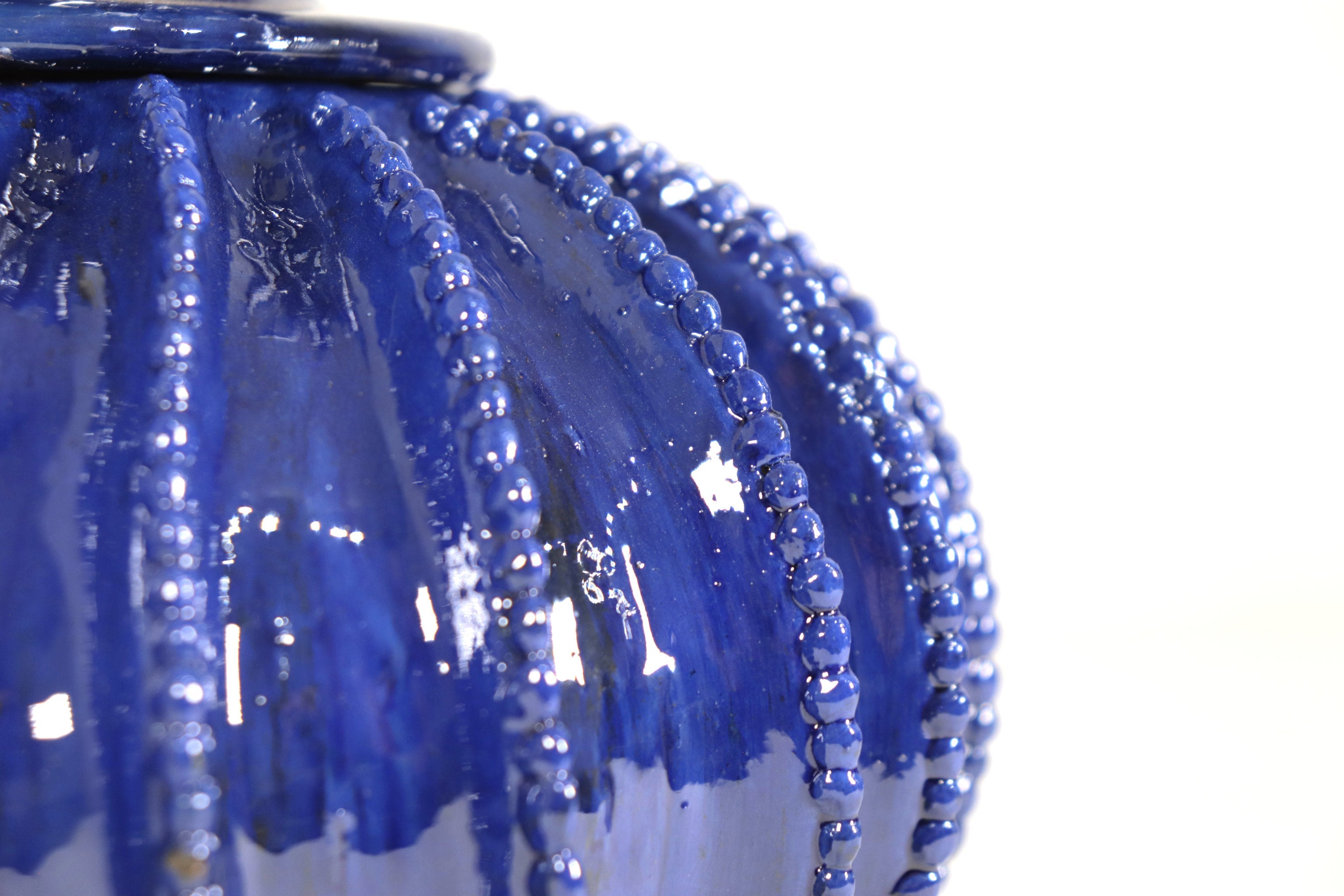 Michoacán Clay Pineapple - Blue barrel cactus - 13 in. Juan Gtz