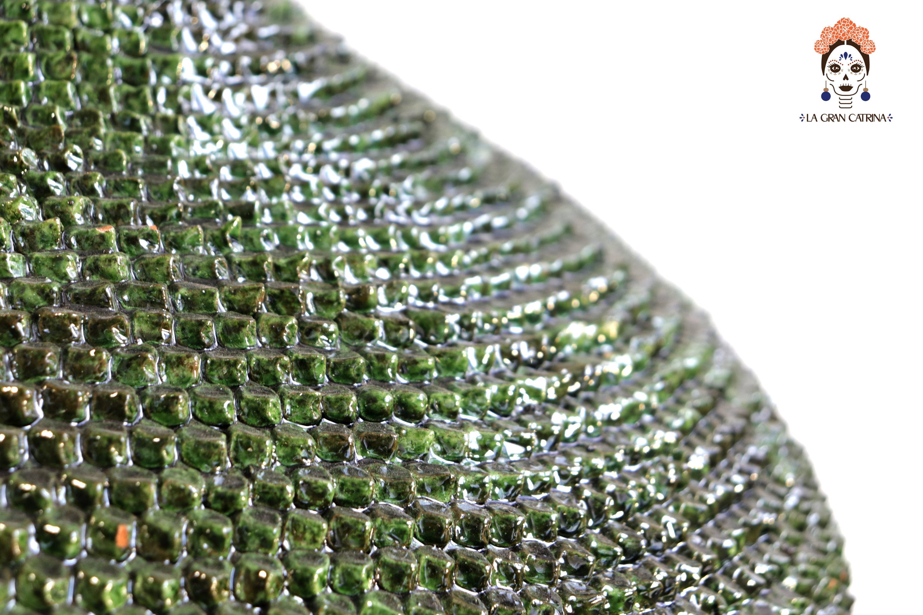 Michoacán Clay Pineapple - 30.7 in. - Green Spikes Juan Gtz