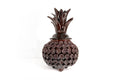 Michoacán Clay Pineapple - Brown with Flowers - Tangancícuaro - 18 in. Juan Gtz