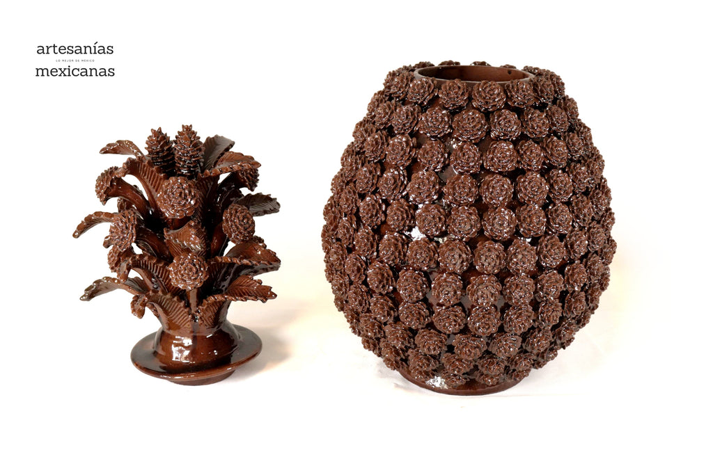 Michoacán Clay Pineapple - Pinkles brownes - 26 in. - Made to Order Juan Gtz