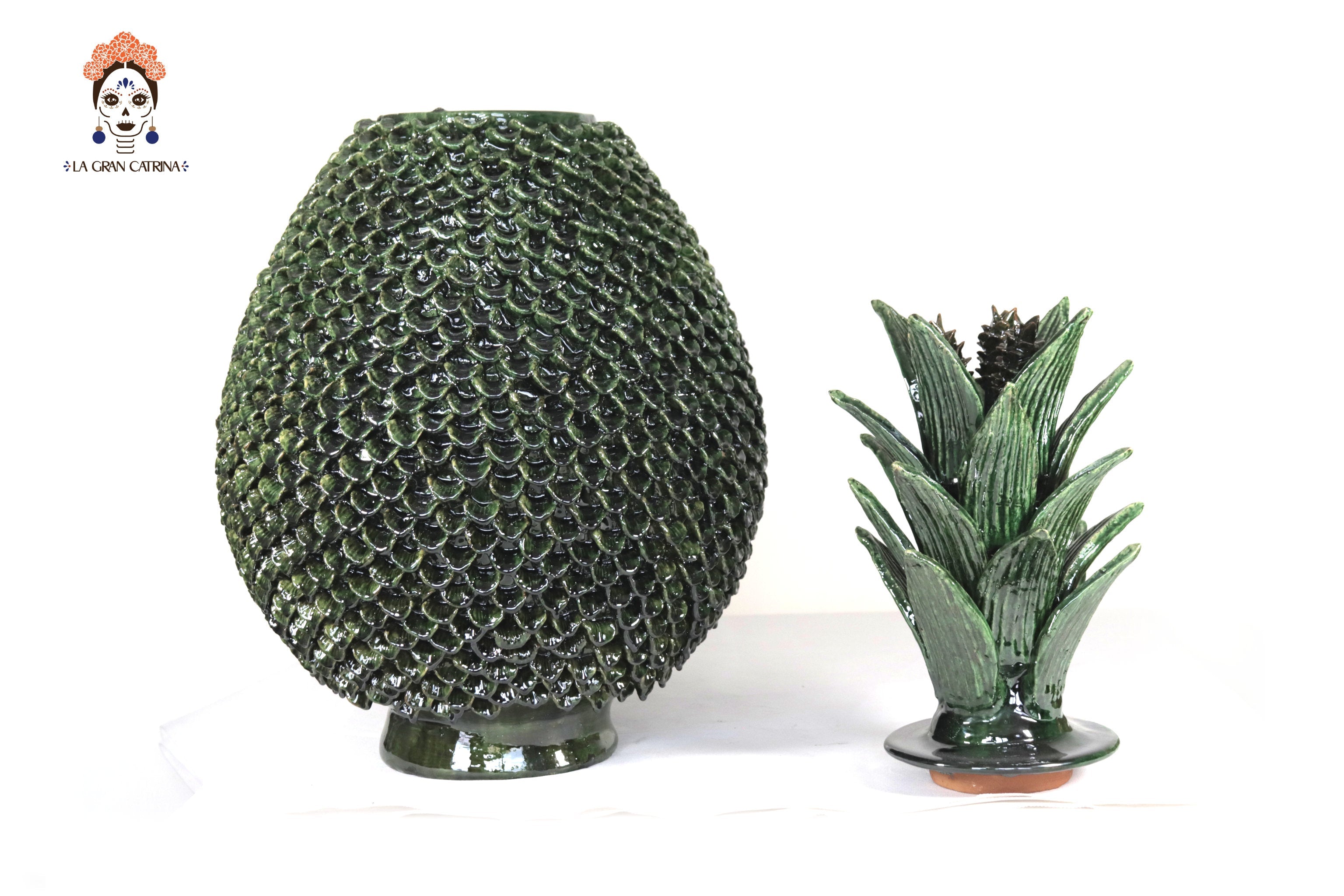 Michoacán Clay Pineapple - 26 in. - Petals Greens Juan Gtz
