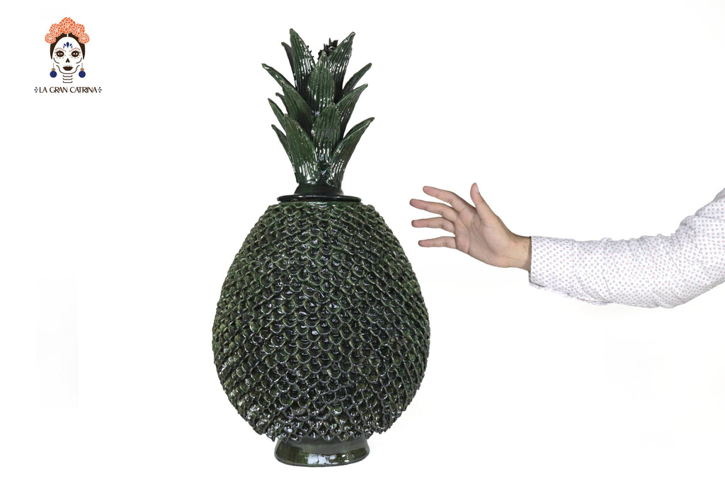 Michoacán Clay Pineapple - 26 in. - Petals Greens Juan Gtz