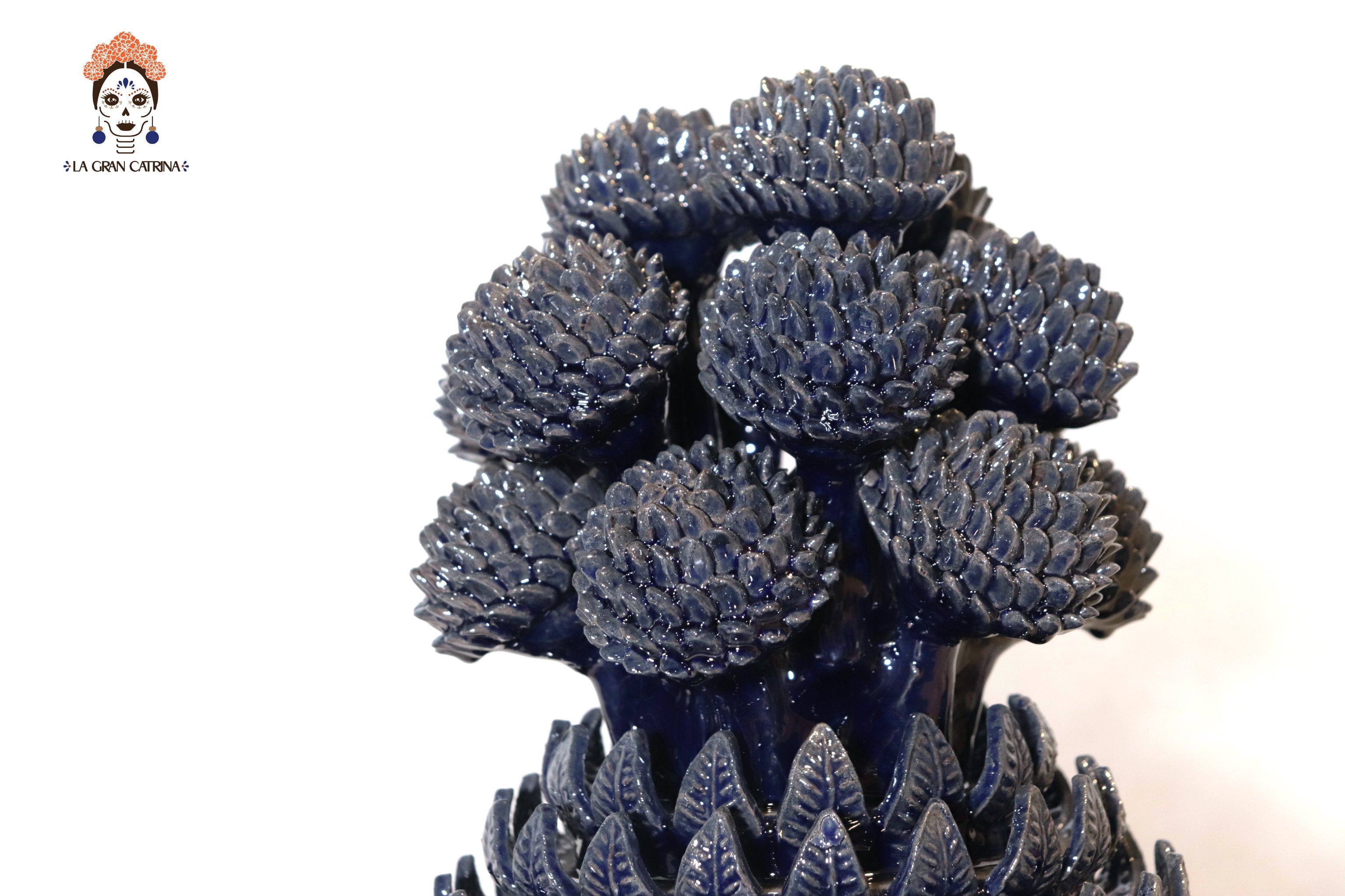 Michoacán Clay Pineapple - Blue Contest - 29 in. Juan Gtz