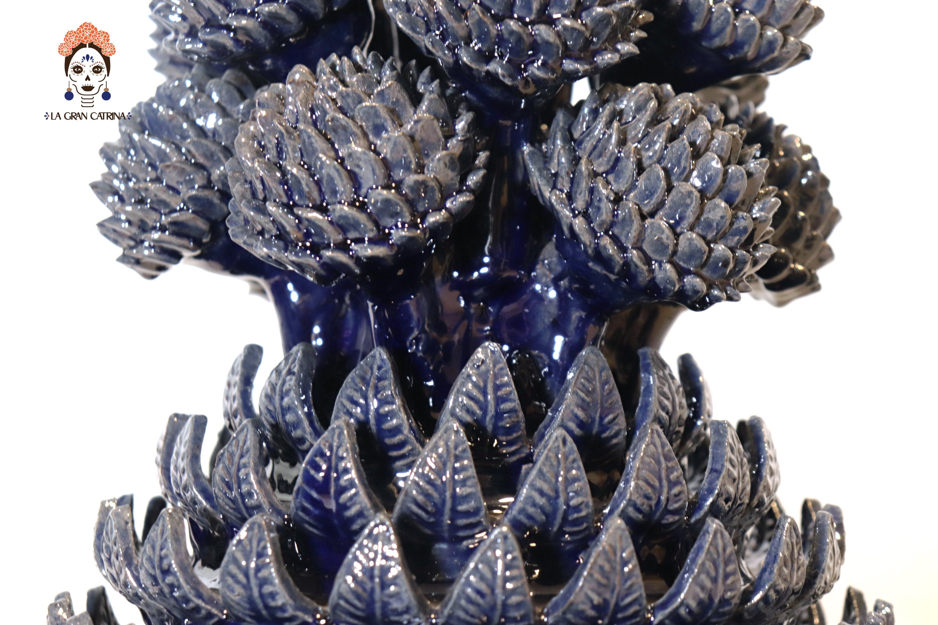 Michoacán Clay Pineapple - Blue Contest - 29 in. Juan Gtz