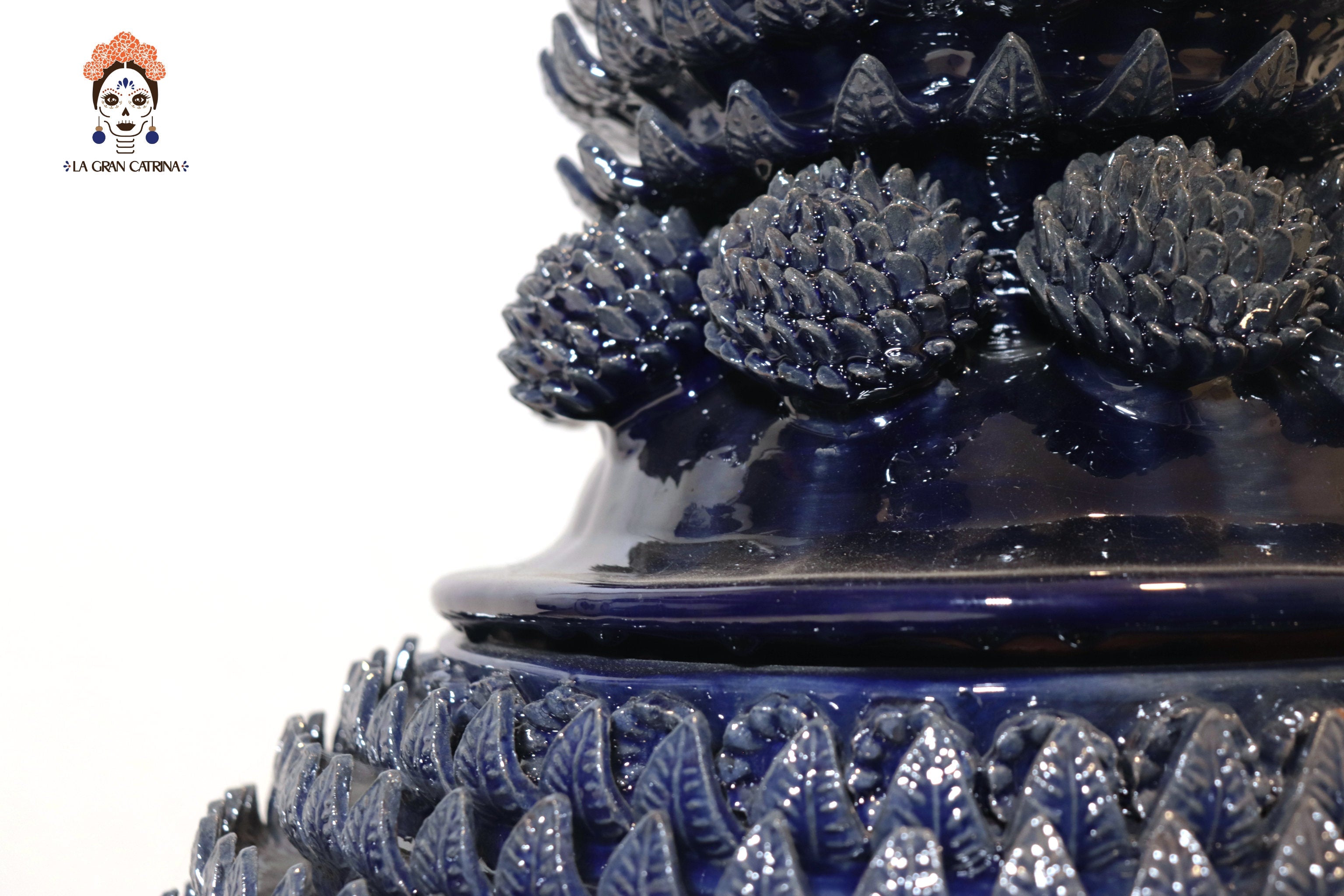 Michoacán Clay Pineapple - Blue Contest - 29 in. Juan Gtz