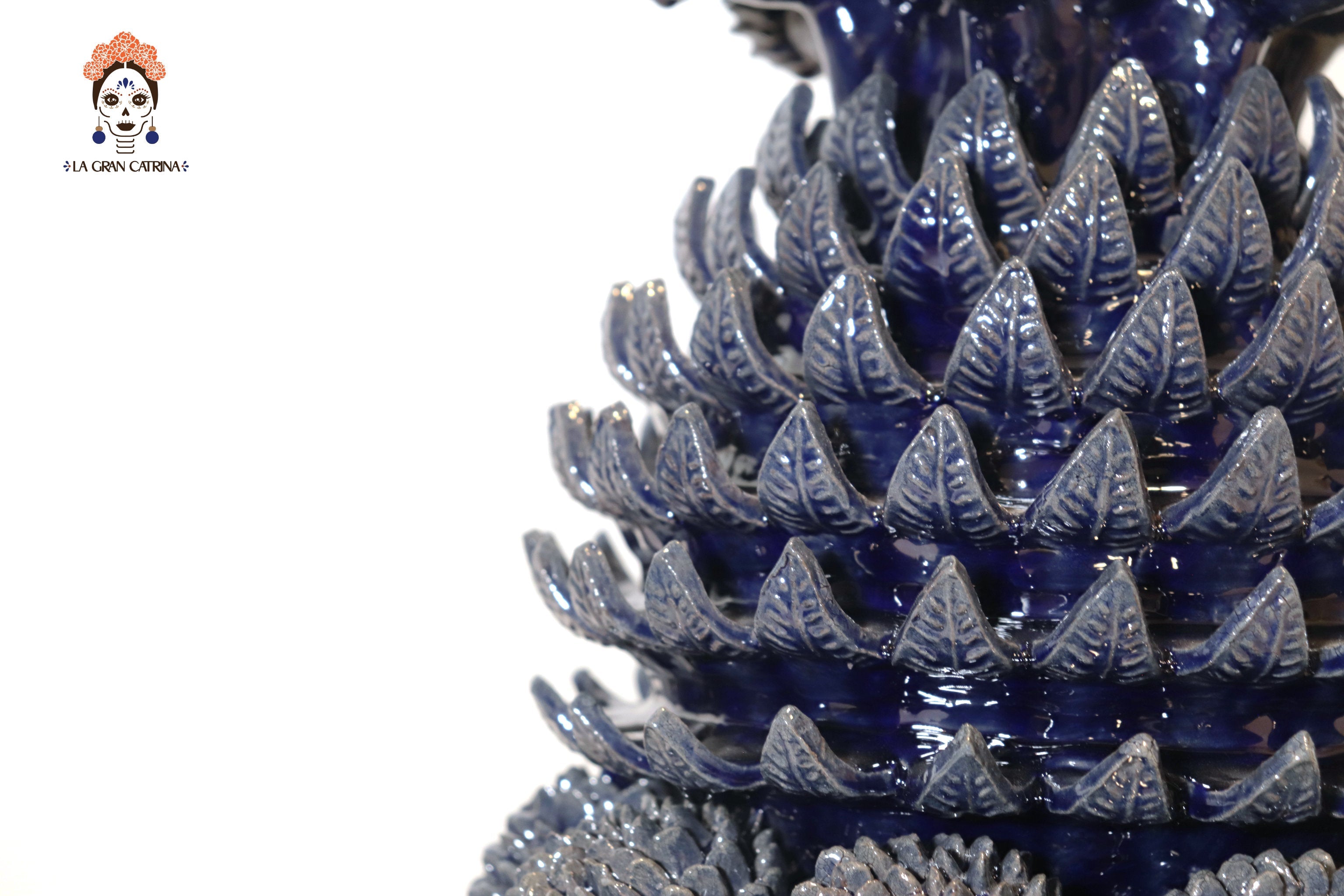 Michoacán Clay Pineapple - Blue Contest - 29 in. Juan Gtz