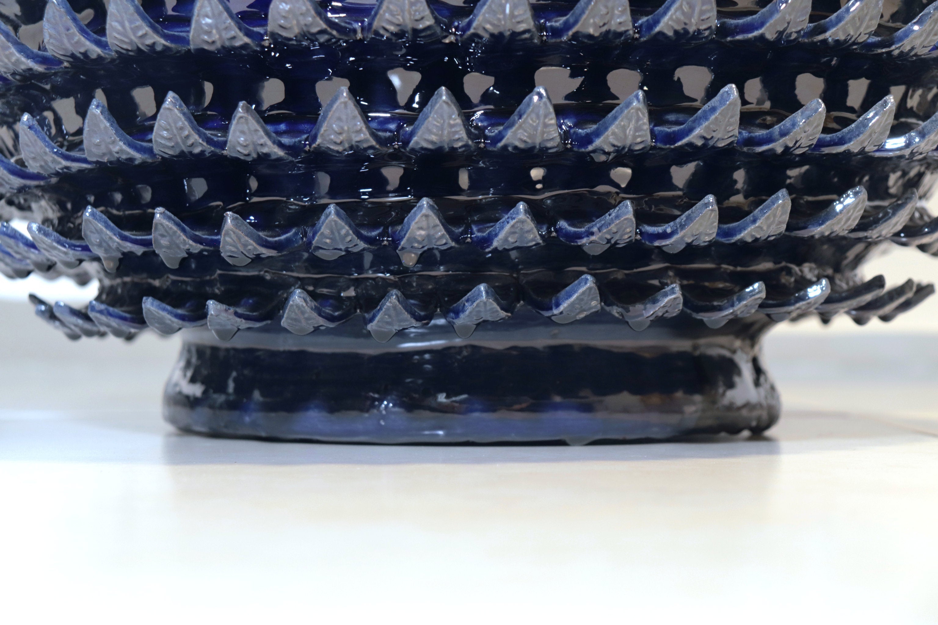 Michoacán Clay Pineapple - Blue Contest - 29 in. Juan Gtz