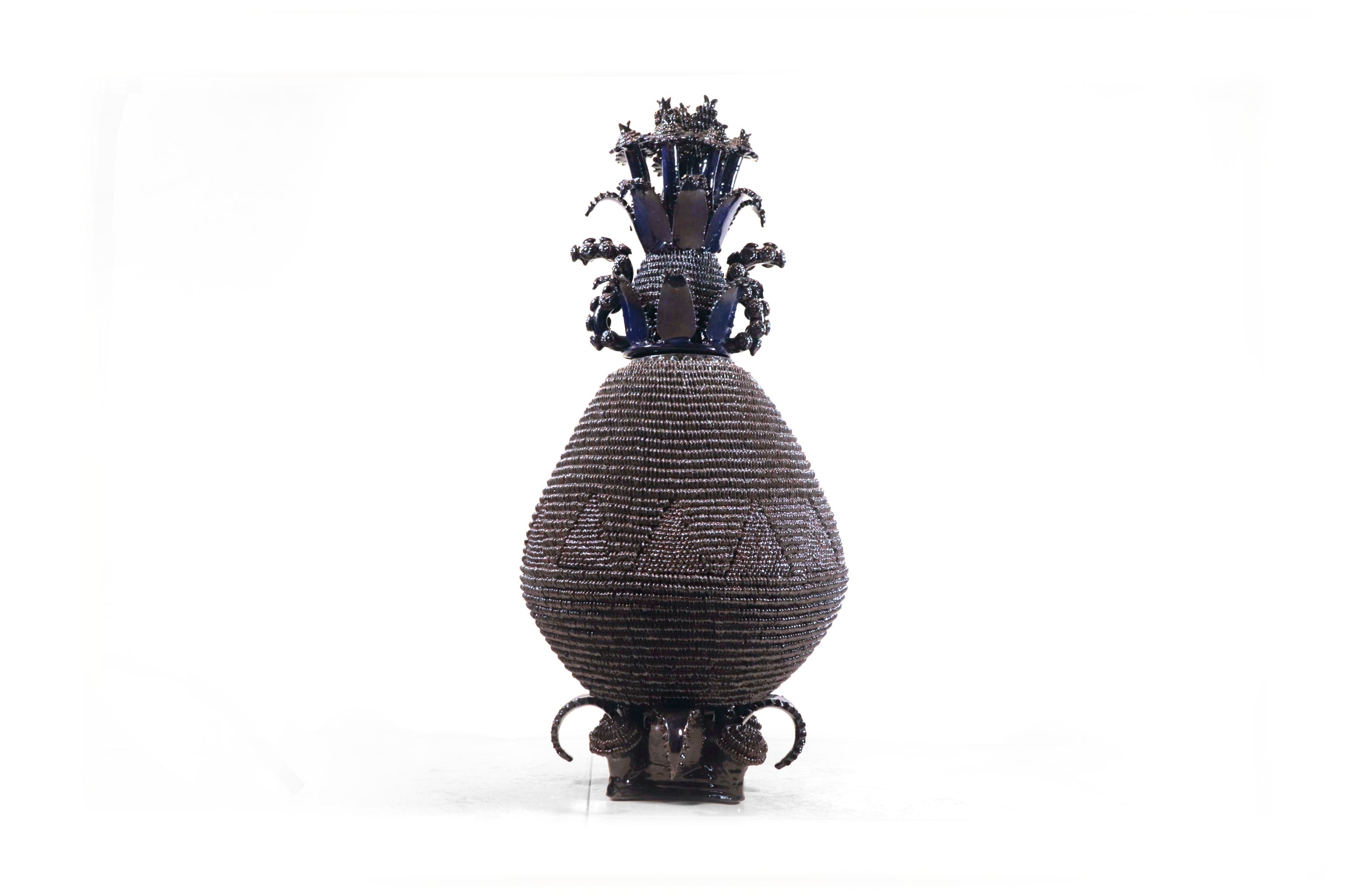 Blue Pineapple of Concurso with Base - 29 in. Juan Gtz