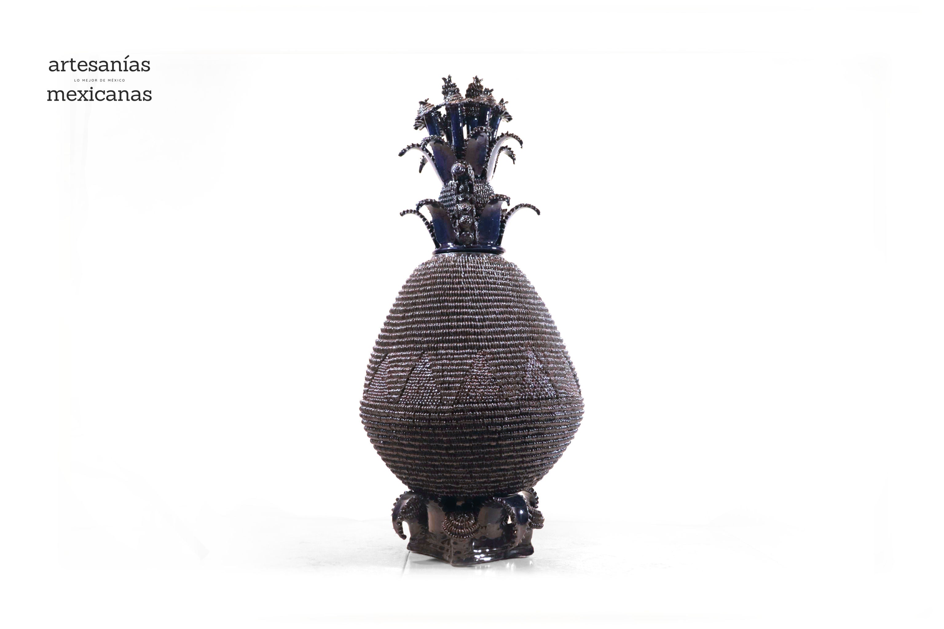 Blue Pineapple of Concurso with Base - 29 in. Juan Gtz