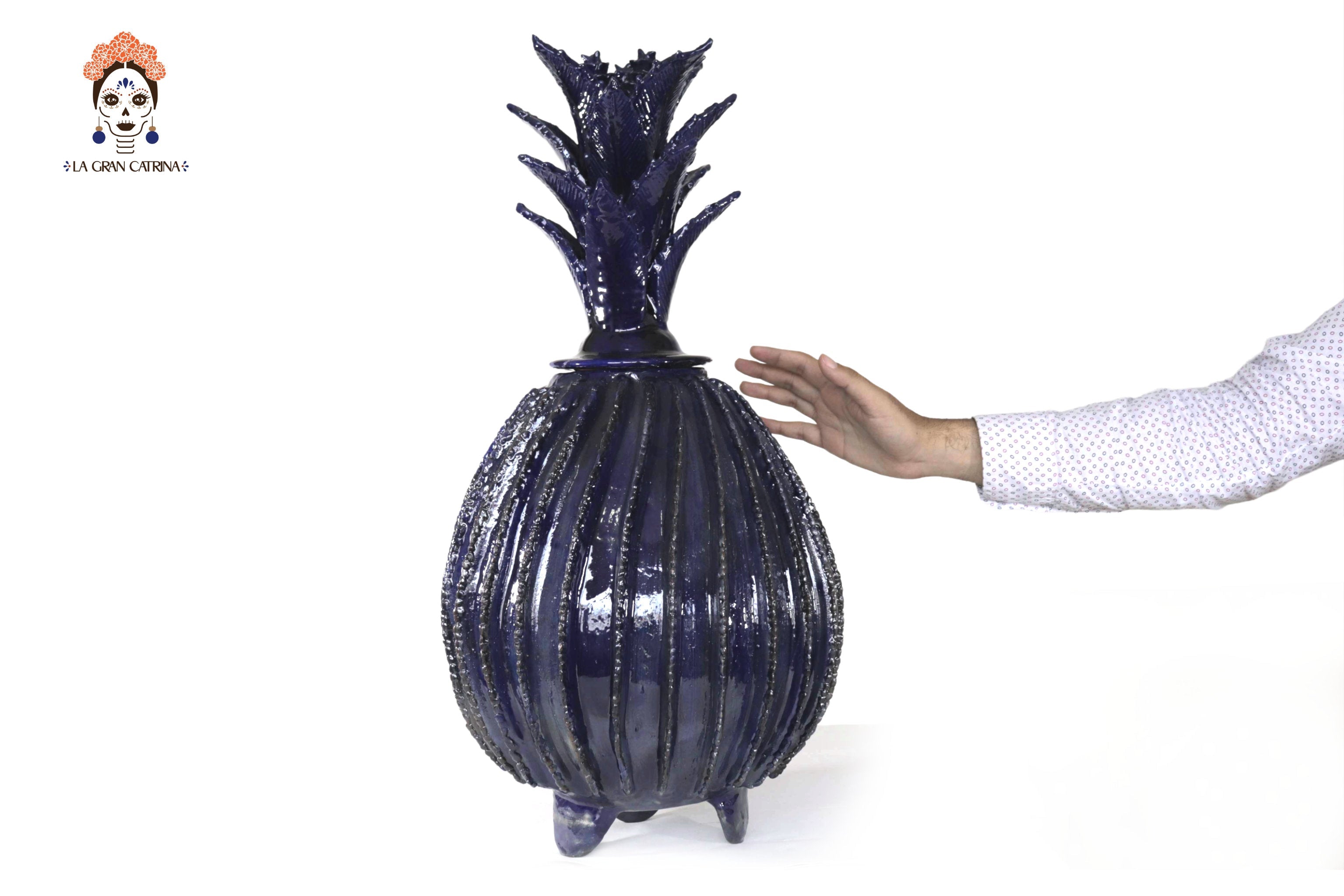 Michoacán Clay Pineapple - 26 in. - Blue Barrel Cactus Juan Gtz