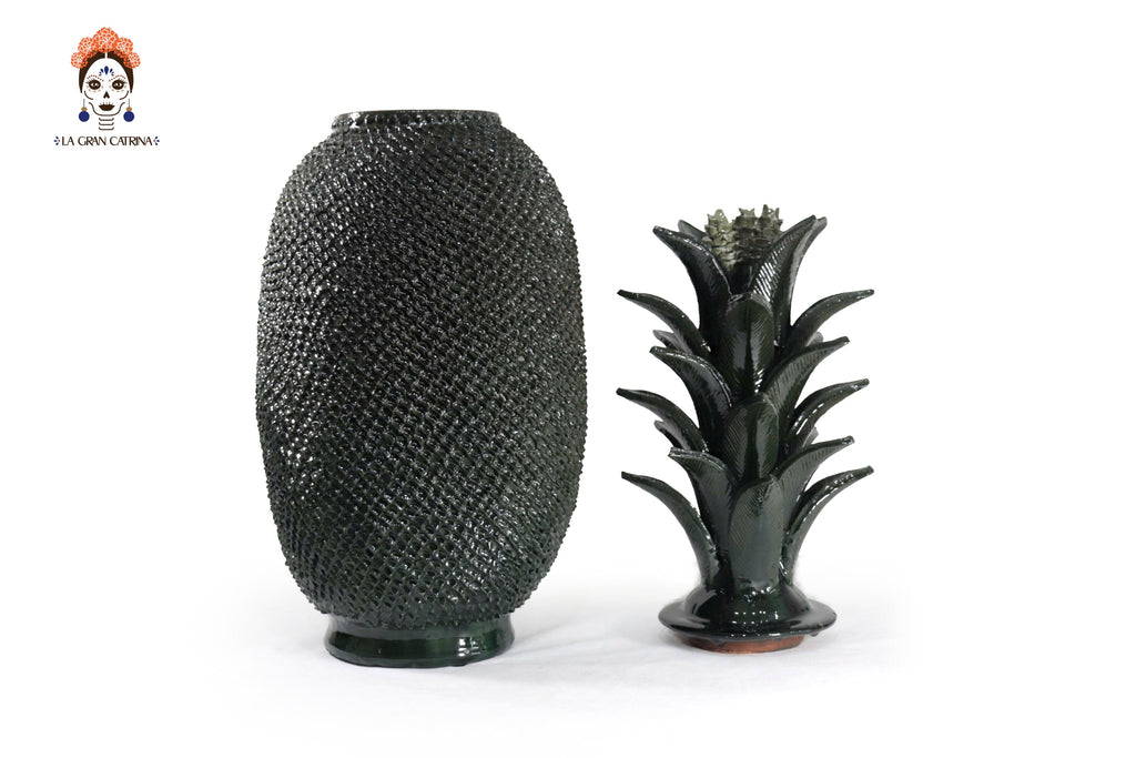 Green Pineapple with Spikes obscuro - 36 in. - Made to Order Juan Gtz