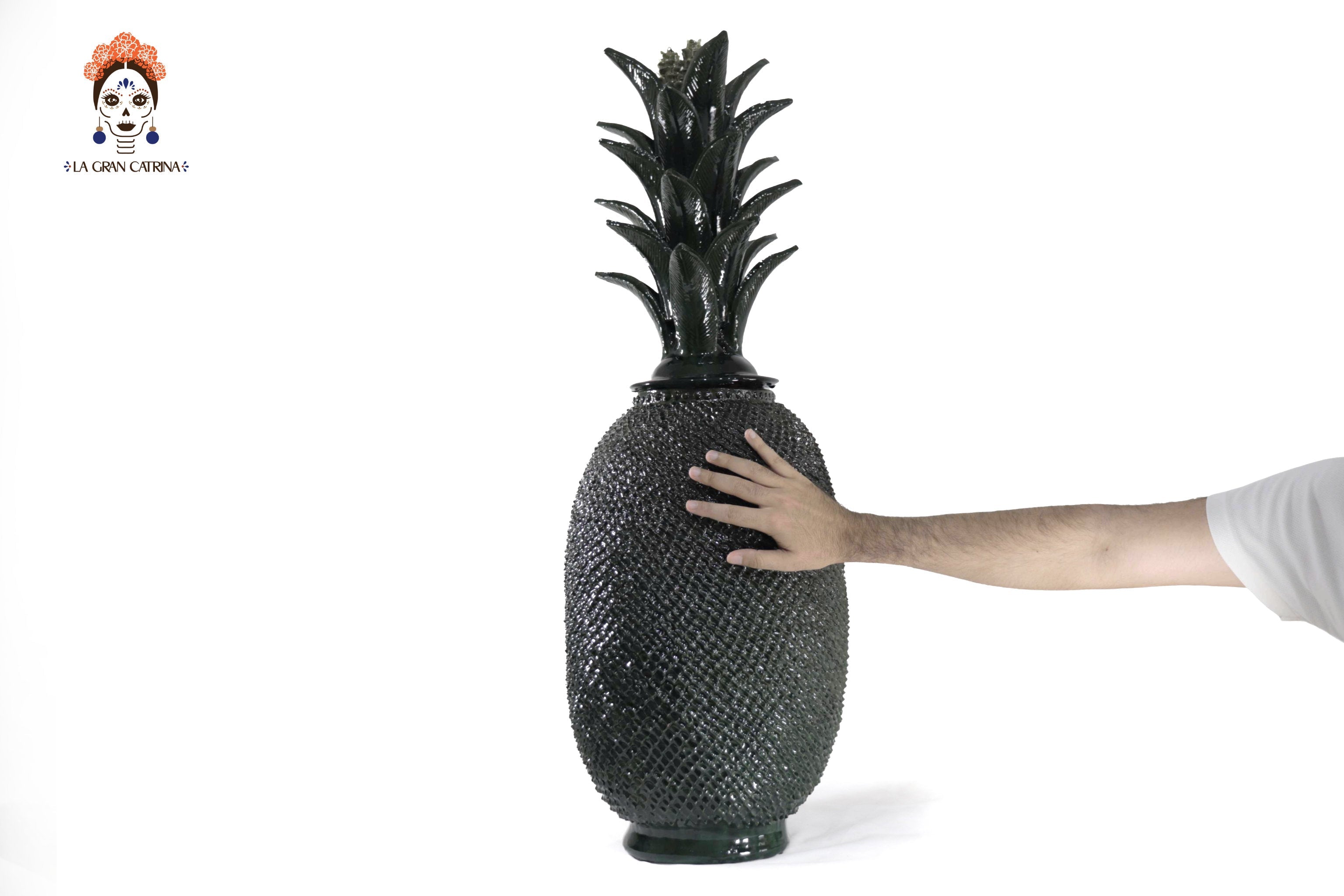 Green Pineapple with Spikes obscuro - 36 in. - Made to Order Juan Gtz
