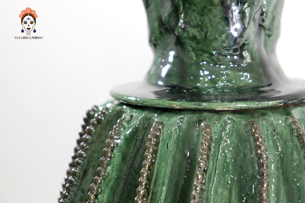 Green Barrel Cactus Pineapple with Special Lid - 19.6 in. - Made to Order Juan Gtz