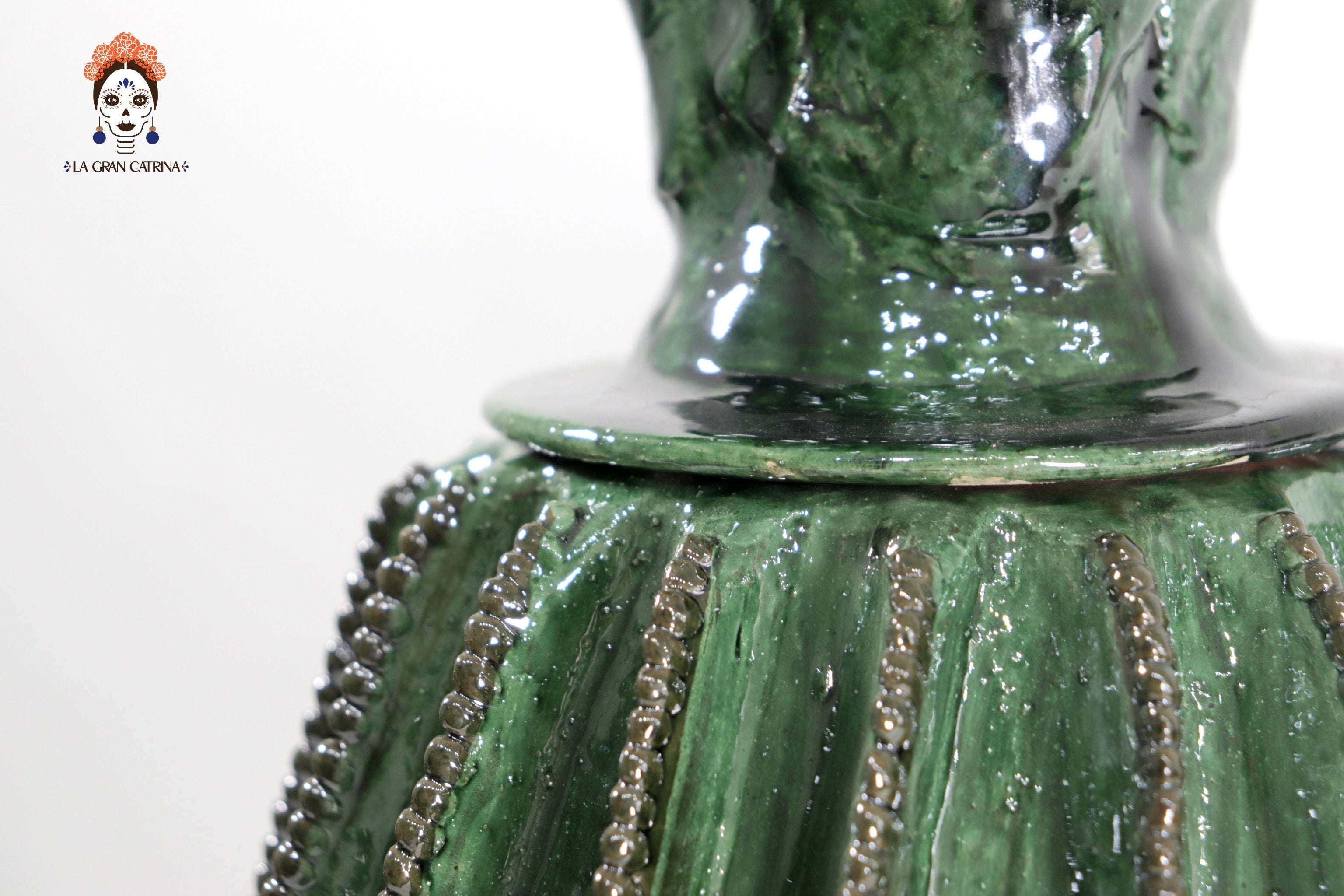Green Barrel Cactus Pineapple with Special Lid - 19.6 in. - Made to Order Juan Gtz