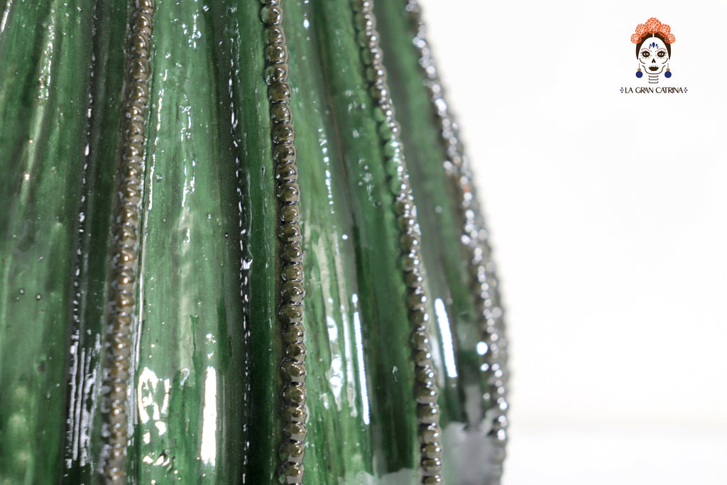 Green Barrel Cactus Pineapple with Special Lid - 19.6 in. - Made to Order Juan Gtz