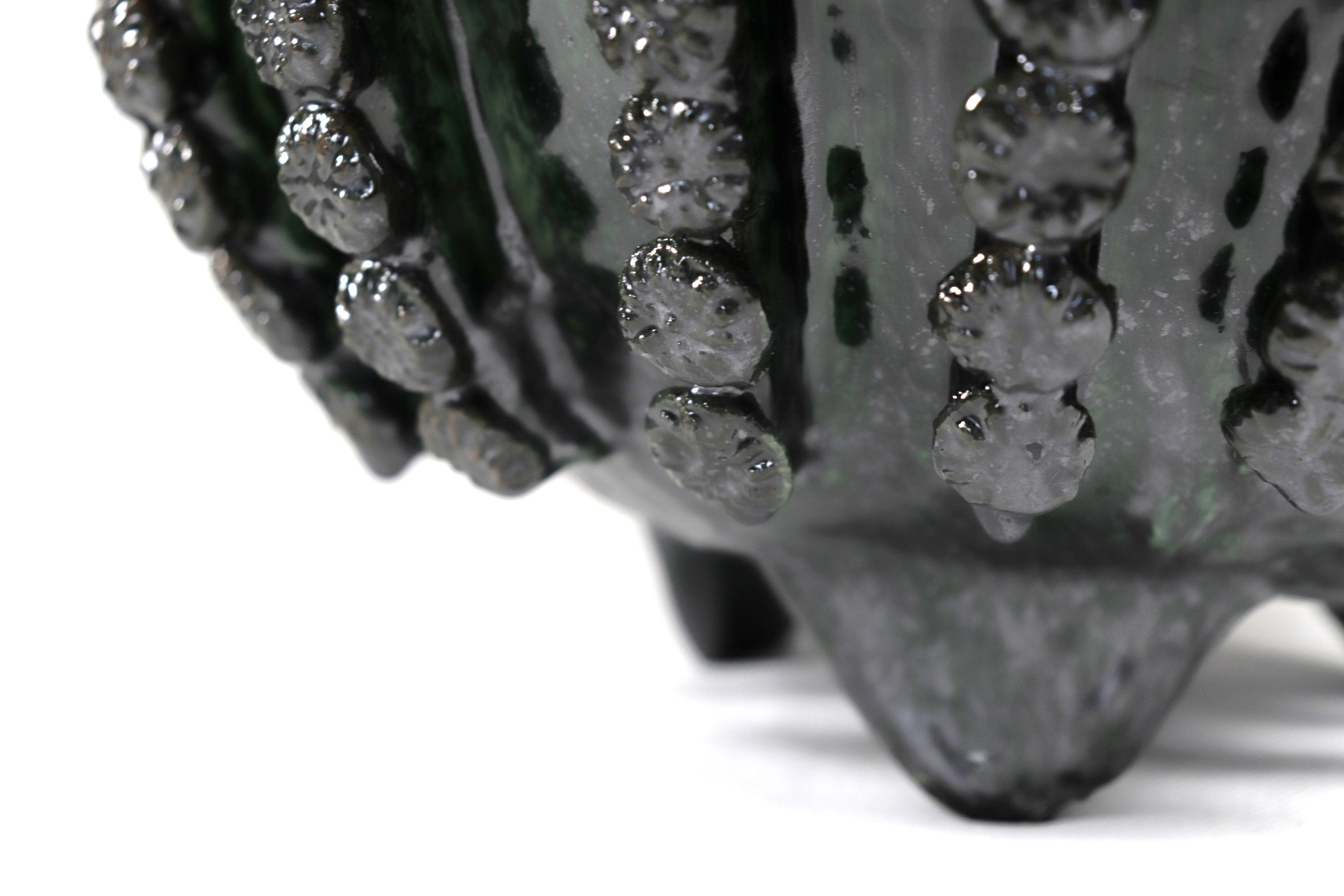 Michoacán Clay Pineapple - Green Barrel Cactus with Flowers - Tangancícuaro - 18 in. Juan Gtz