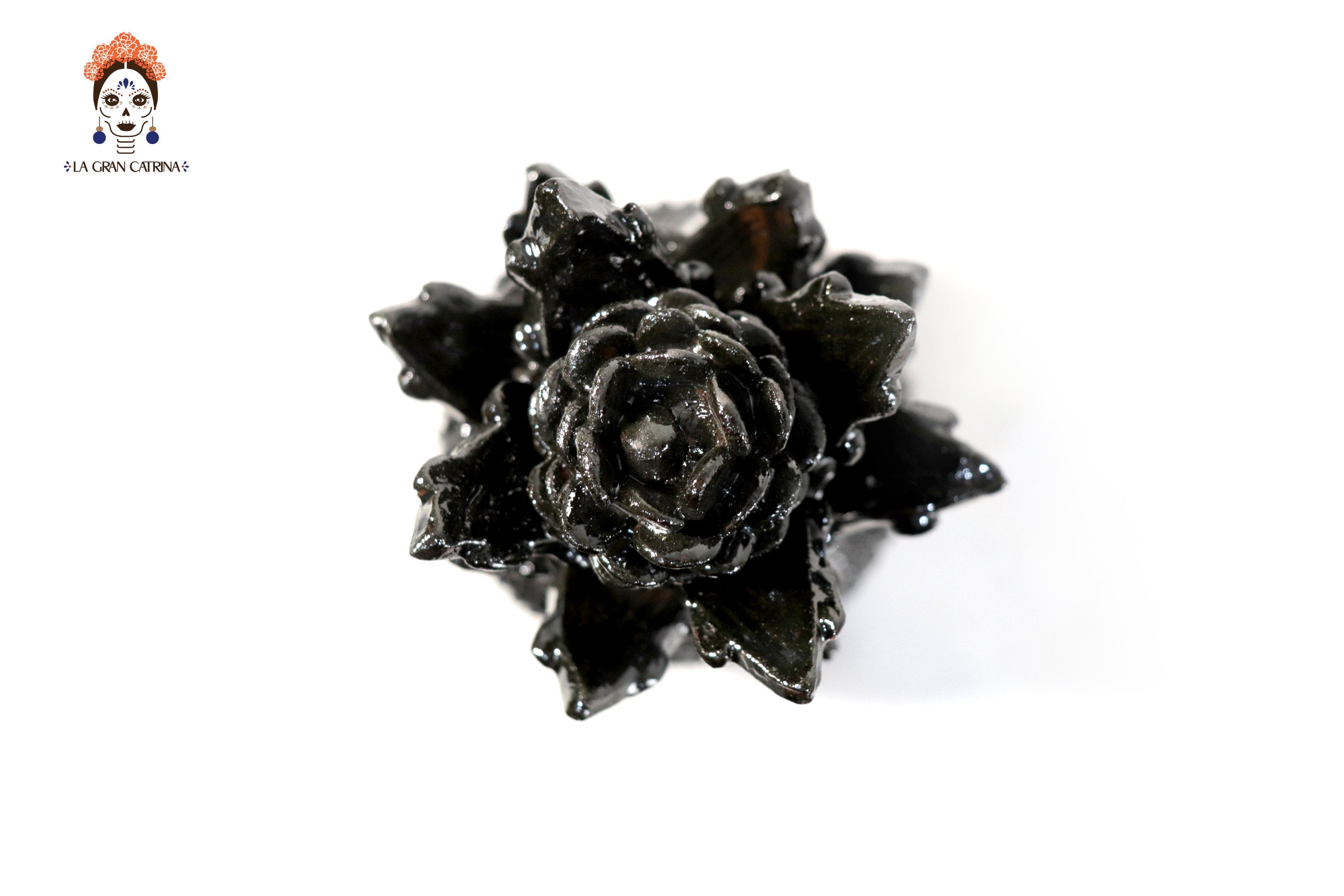 Michoacán Clay Pineapple - Spikes Black - 11 in. Juan Gtz