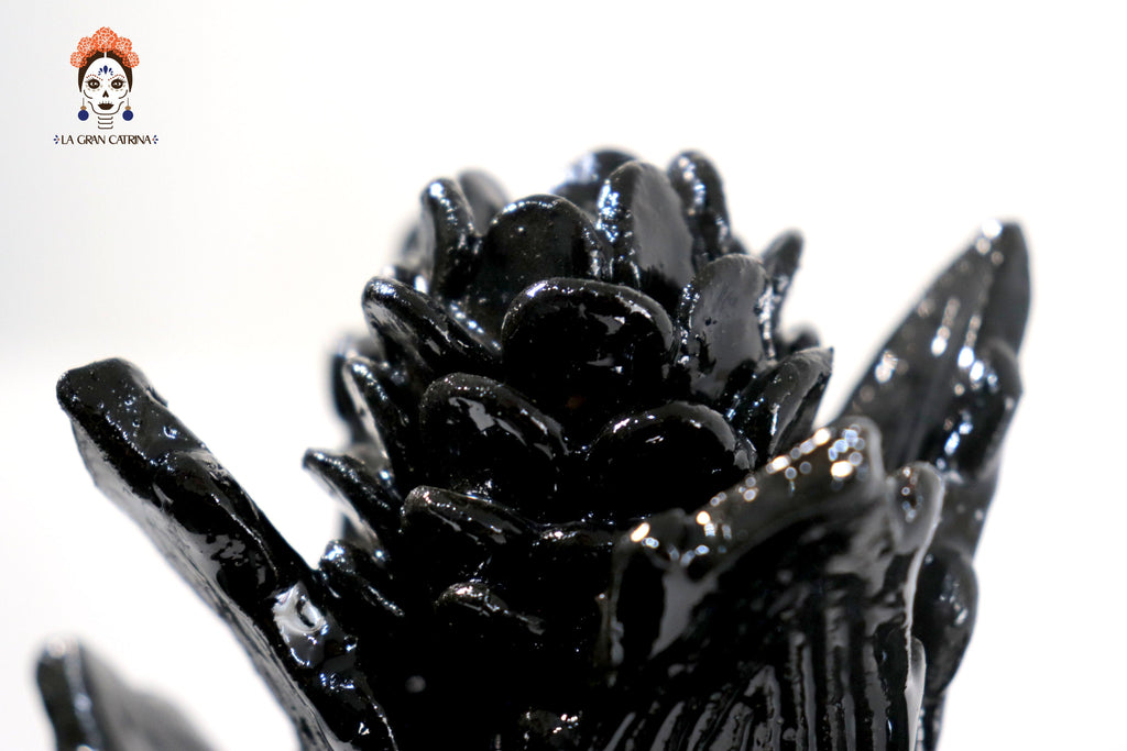 Michoacán Clay Pineapple - Spikes Black - 11 in. Juan Gtz