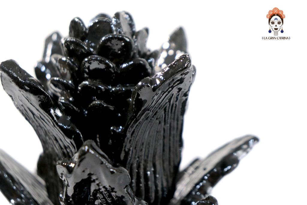 Michoacán Clay Pineapple - Spikes Black - 11 in. Juan Gtz
