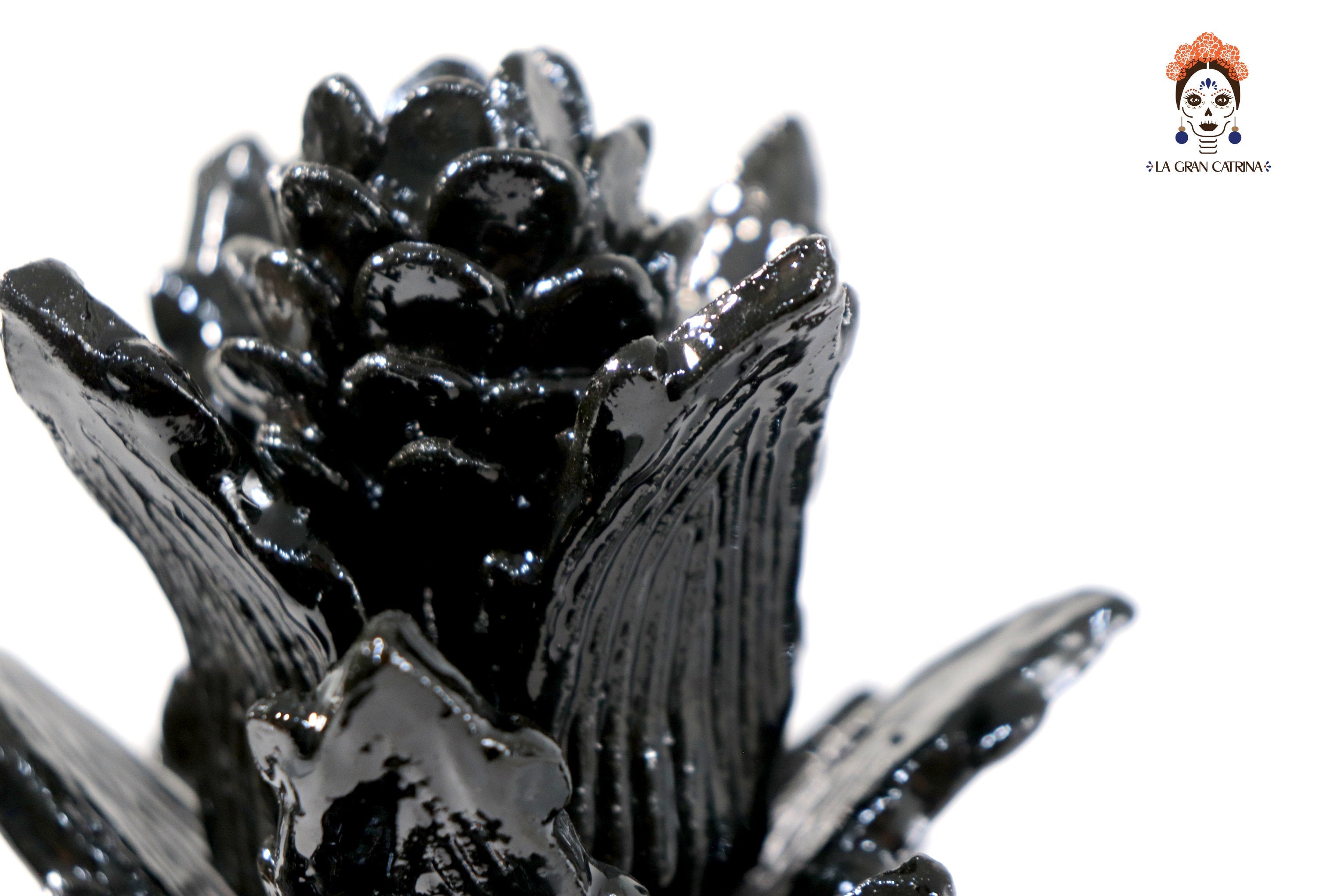 Michoacán Clay Pineapple - Spikes Black - 11 in. Juan Gtz