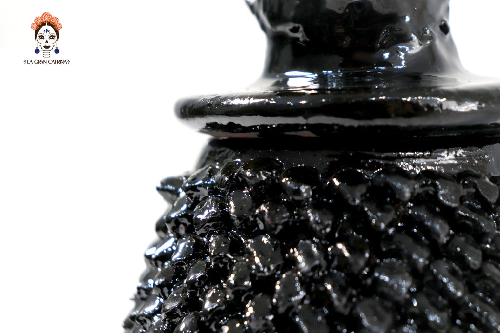 Michoacán Clay Pineapple - Spikes Black - 11 in. Juan Gtz