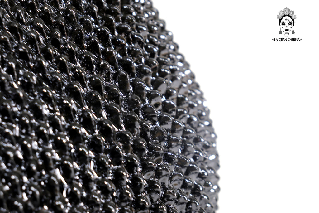 Michoacán Clay Pineapple - Black with Spikes - 20 in. - in. Production Juan Gtz
