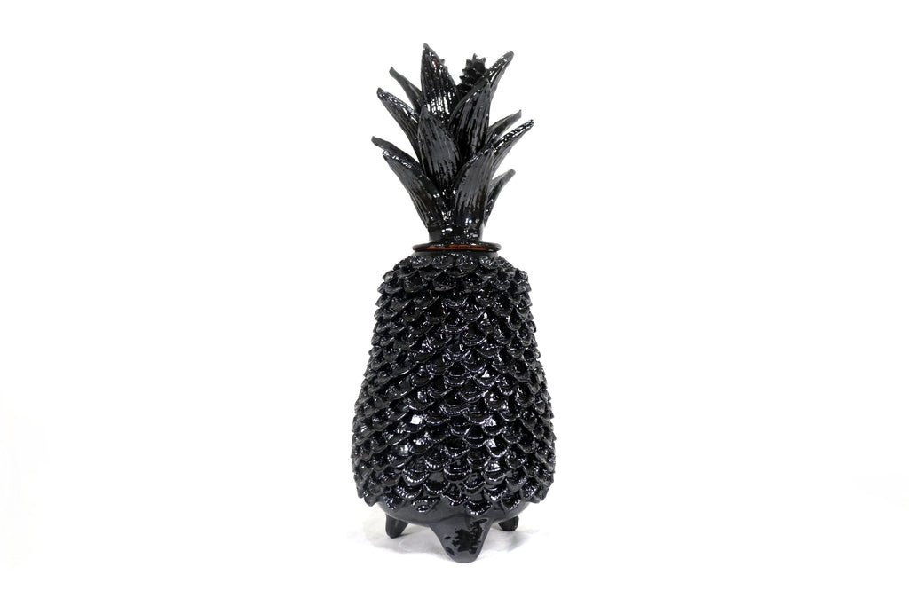 Michoacán Clay Pineapple - Papaya Black - 22 in. Juan Gtz