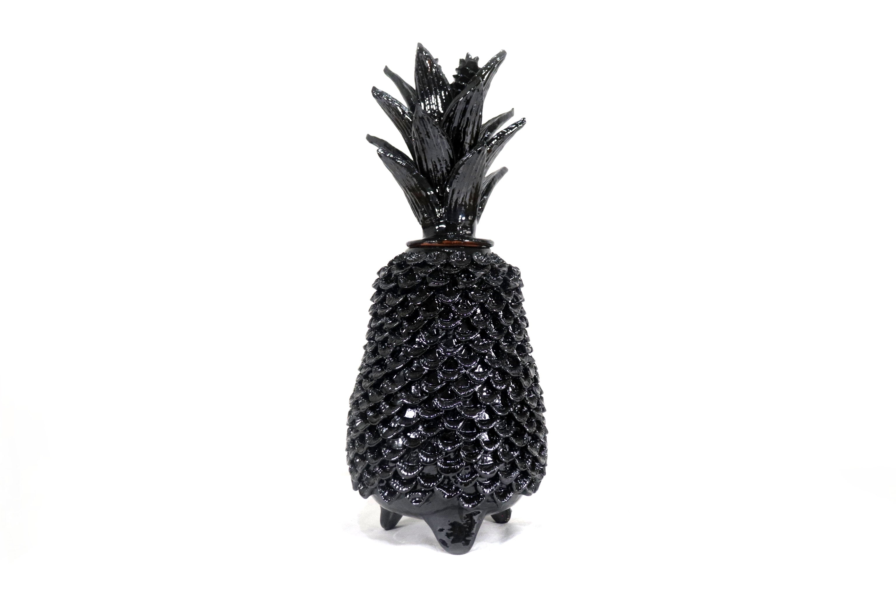 Michoacán Clay Pineapple - Papaya Black - 22 in. Juan Gtz