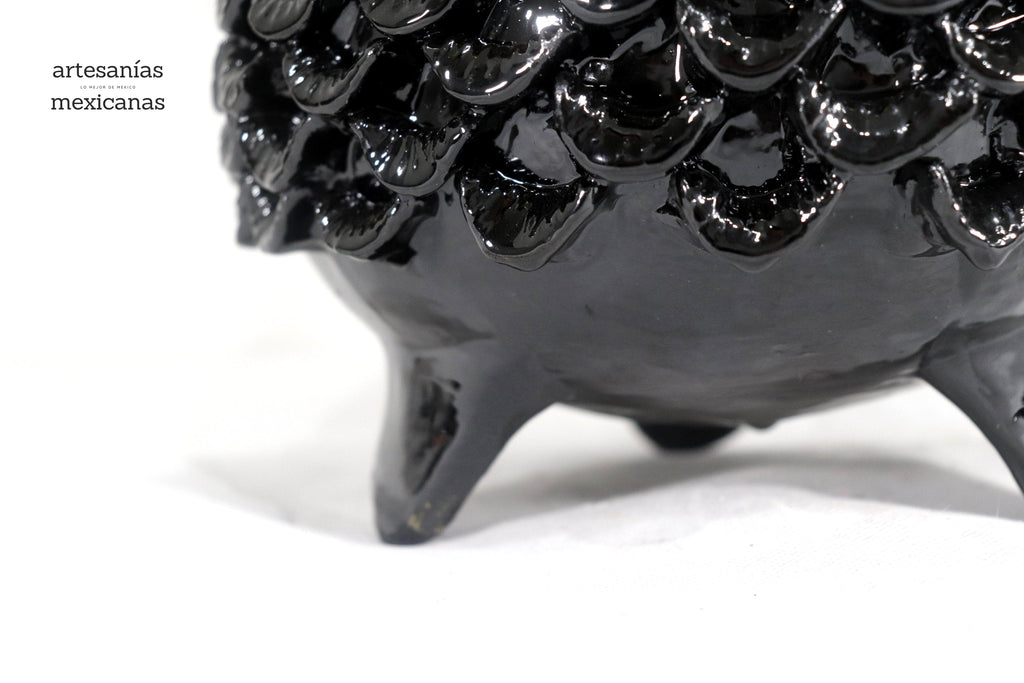 Michoacán Clay Pineapple - Papaya Black - 22 in. Juan Gtz