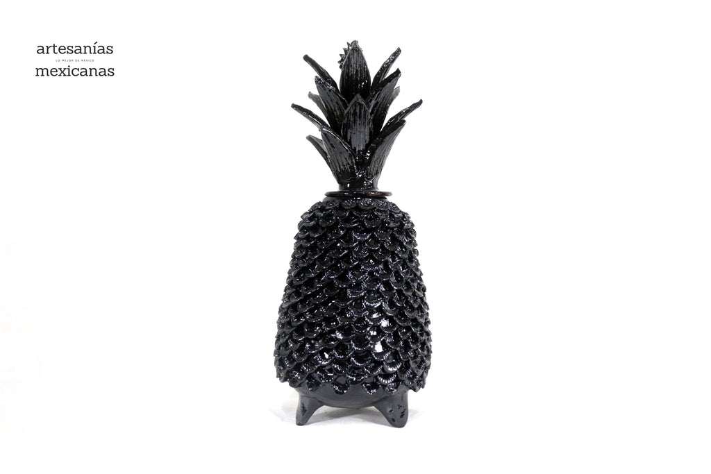 Michoacán Clay Pineapple - Papaya Black - 22 in. Juan Gtz