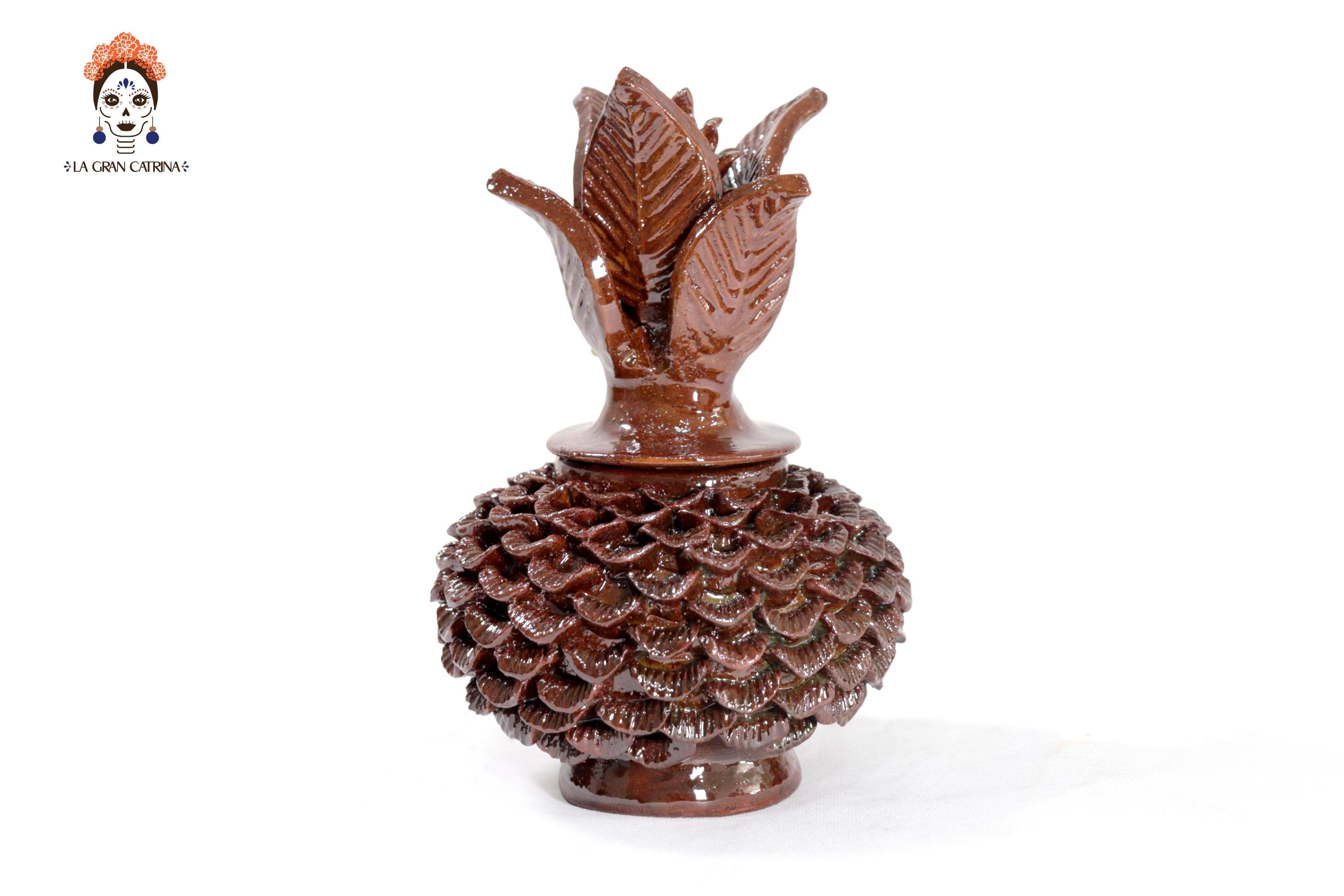 Small Brown Pineapple with Petals - 8.5 in. - Made to Order Juan Gtz
