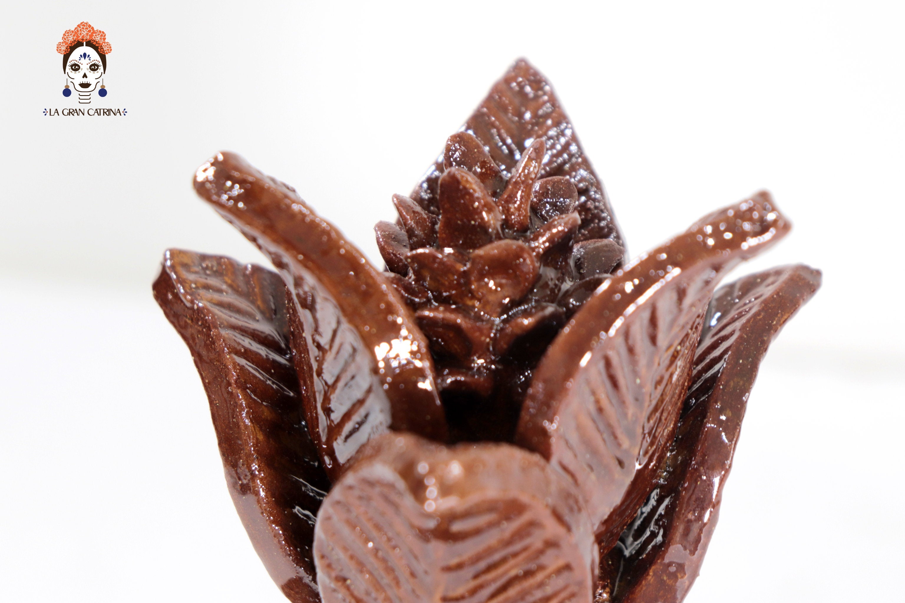 Small Brown Pineapple with Petals - 8.5 in. - Made to Order Juan Gtz