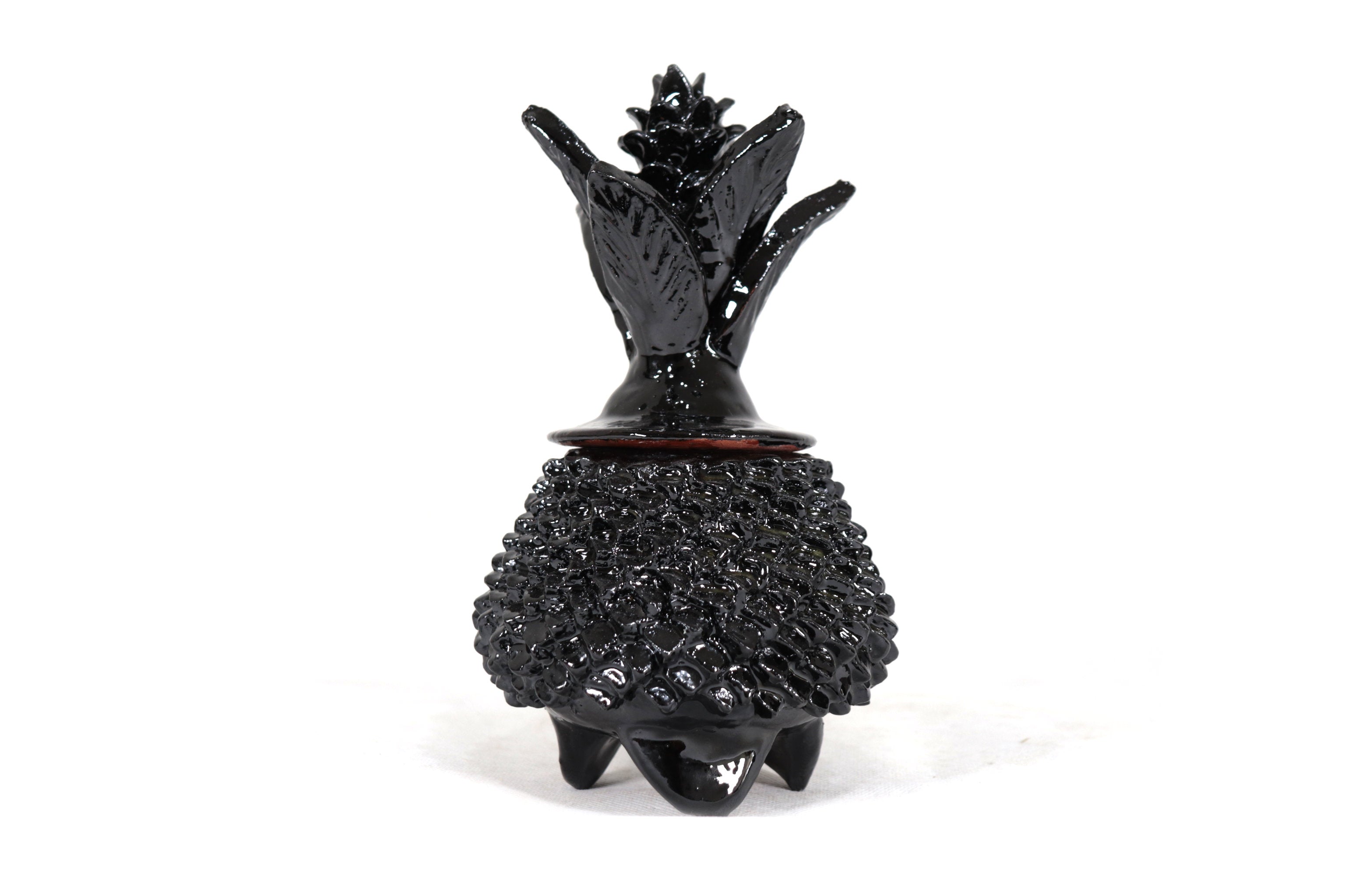 Pineapple black Glazed Clay - 7.7 in. Juan Gtz