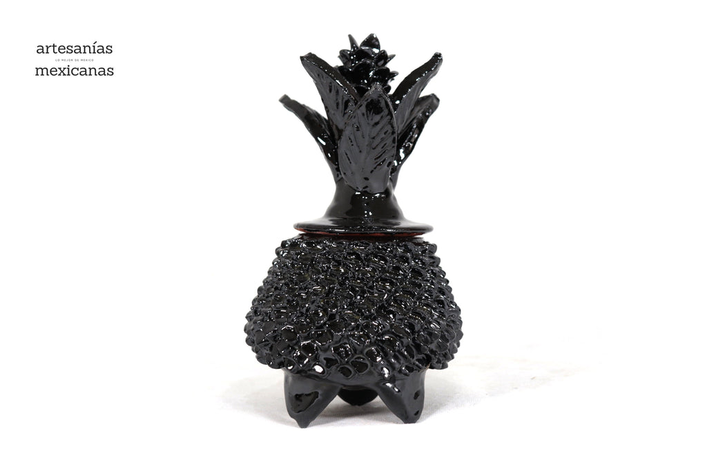 Pineapple black Glazed Clay - 7.7 in. Juan Gtz