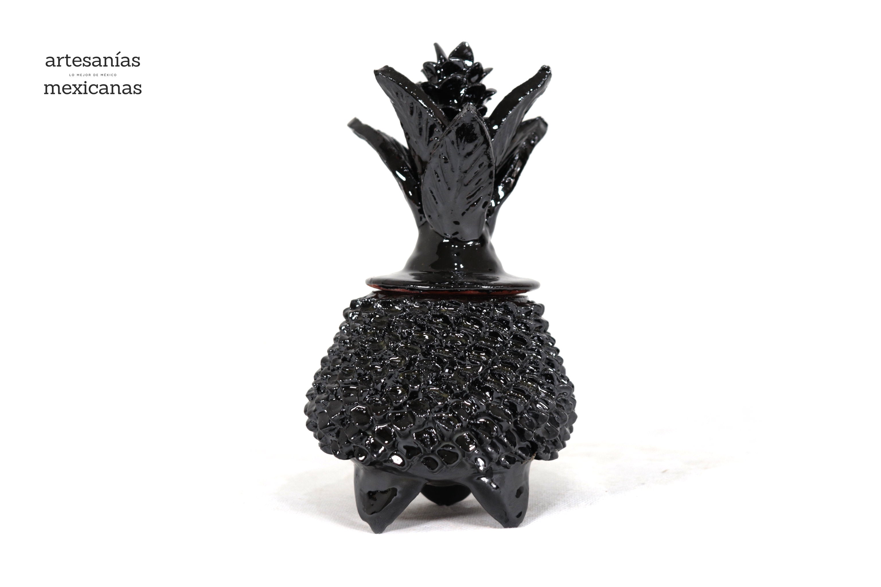 Pineapple black Glazed Clay - 7.7 in. Juan Gtz