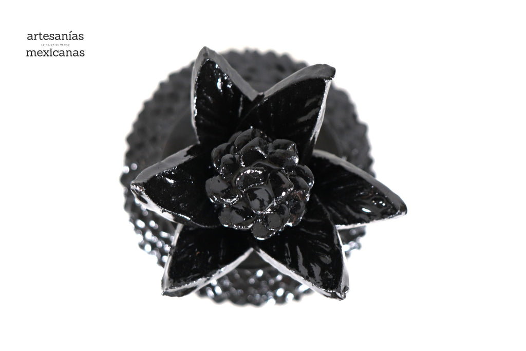 Pineapple black Glazed Clay - 7.7 in. Juan Gtz