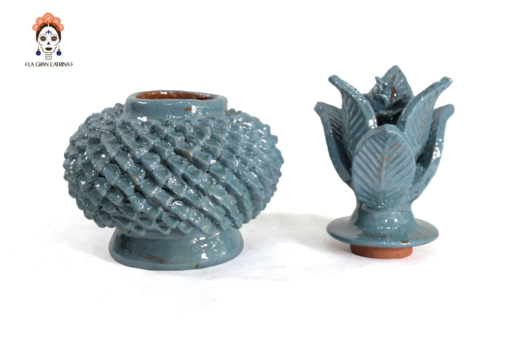 Small Pineapple Turquoise of Ladrillo - 8.5 in. Juan Gtz
